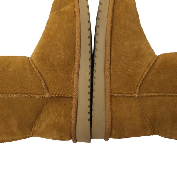 Koolaburra UGG Victoria Short Boots Womens Size 9 Suede Leather Chestnut 1015874 - Picture 13 of 16